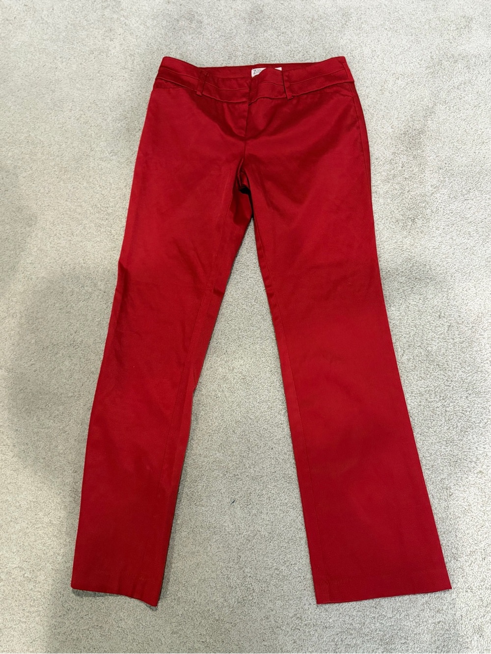 7th Avenue Design Straight Leg Pants, Women’s Burnt Red Sz. 6 Pants, Zipper Wst
